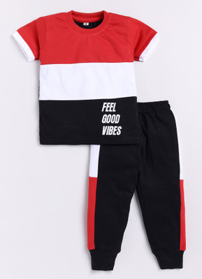 carrydreams Boys Casual T-shirt Trouser(RED)