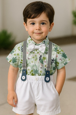 Kiddique Boys Party(Festive) Shirt Shorts(PRINT)