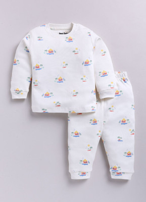 Smart Baby Baby Boys Casual T-shirt Pyjama(White, White)