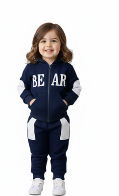 Sheen Ellison Baby Girls Casual Track Suit Track Suit(Blue)