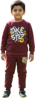 Kelvin Drip Boys Casual Sweatshirt Track Pants(Maroon)