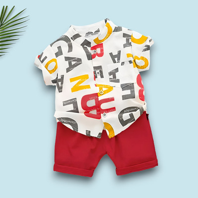 FashionFlicks Baby Boys & Baby Girls Casual Shirt Shorts(ABCD_RED)