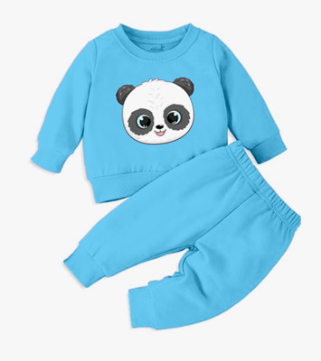 SKYHEAVEN Baby Boys & Baby Girls Kung Fu Panda Party(Festive) Sweatshirt Pant(Bluesky)