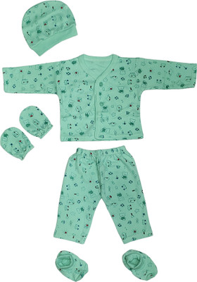 Tiny Tooth Baby Boys & Baby Girls Party(Festive) T-shirt Pyjama(Multicolor)