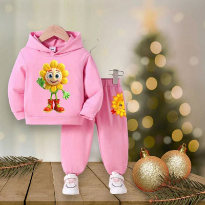 HouseOfCommon Baby Boys & Baby Girls Casual Sweatshirt Pant(Pink)