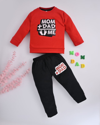 Jbegam Baby Boys & Baby Girls Casual T-shirt Pant(Red)