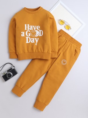 Aww Hunnie Girls Casual Sweatshirt Pyjama(Mustard)