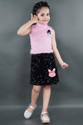 anaya dresses Girls Disney Princess Party(Festive) Top Skirt(PINK)