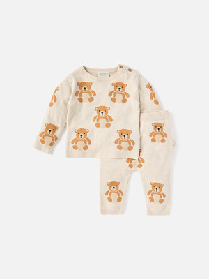 JUNIORS by Babyshop Boys Casual T-shirt Pyjama(Beige)