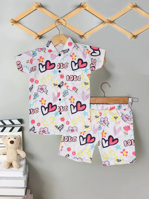 HETSHRI FASHION Baby Boys & Baby Girls Party(Festive) Shirt Shorts(MULTI COLOUR)