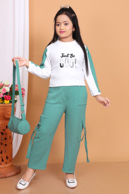 newsifa Girls Party(Festive) Top Trouser(GREEN)