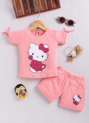 carrydreams Girls Casual T-shirt Skirt(ROSE)