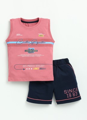 CUTOPIES Boys Casual T-shirt Shorts(ROSE)