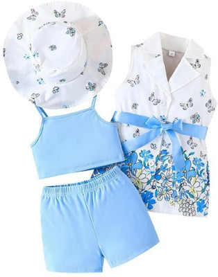 Bold N Elegant Girls Party(Festive) Coat Shorts(Blue)