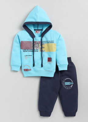 Mars Infiniti Boys & Girls Casual Sweatshirt Track Pants(Blue)