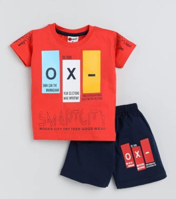 SANWARIA CLUB Baby Boys & Baby Girls Casual T-shirt Pant(RED)