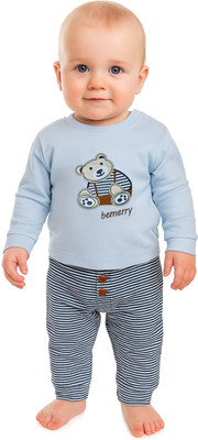 Neo Nate Baby Boys & Baby Girls Casual T-shirt Pant(Sky)