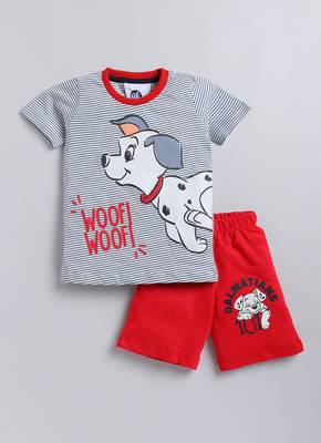 Lazy Shark Boys Casual T-shirt Shorts(Multicolour)