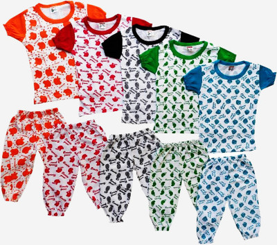 SHINING4 Girls Chhota Bheem Casual T-shirt Pyjama(multicolour)