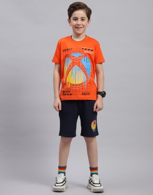 MONTE CARLO Boys Casual T-shirt Shorts(Orange)