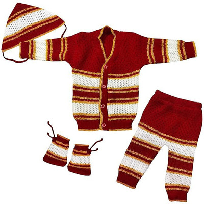 Jugoba Baby Boys & Baby Girls Casual Sweater Pant(Red)