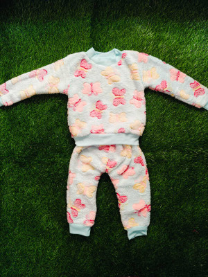 Hipposippo Baby Girls Party(Festive) Sweatshirt Pant(BLUE)