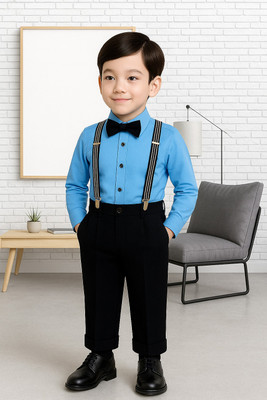 Bleckz Someck Boys Party(Festive) Shirt Pant(Blue)