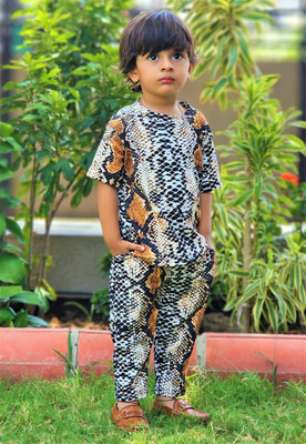 Nigella Boys & Girls Casual T-shirt Pant(MULTI 1)