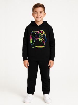Hellcat Boys Casual Sweatshirt Track Pants(Black/Black)