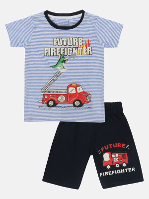 Yk Boys Casual T-shirt Shorts(White)