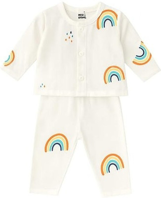 Nestlooms Baby Boys & Baby Girls Casual Top Pyjama(Rainbow Dreams)