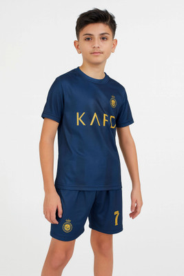 BUGOAT Boys & Girls Casual T-shirt Shorts(Blue)