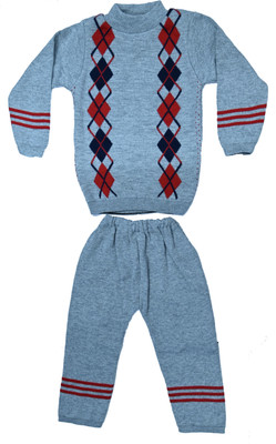 SELCAN Boys & Girls Casual Sweater Pyjama(GREY)