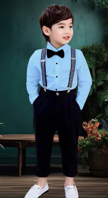 Bajuds Baby Boys Party(Festive) Shirt Pant(Blue)