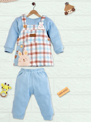 Kiko Baby Girls Casual Top Pant(Blue-6)