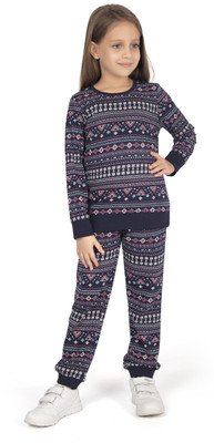 TRESNOVA Girls Casual Top Pyjama(NAVY BLUE)