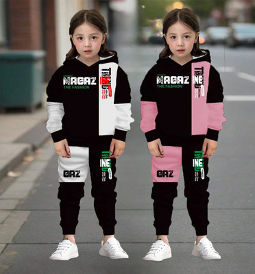 DRUZZEE Baby Boys & Baby Girls Casual T-shirt Track Pants(WHITE-BABY PINK)