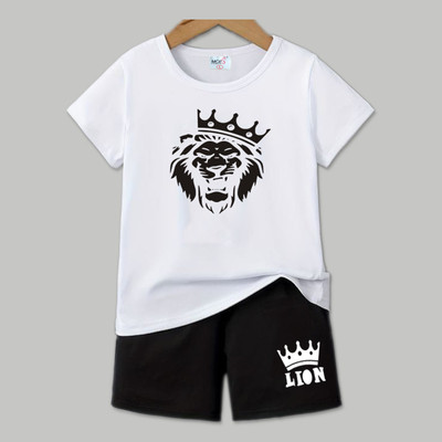 MGRS Baby Boys & Baby Girls Casual T-shirt Shorts(WHITE)