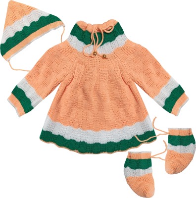 Selvel Baby Girls Casual Sweater Cap, Bootie(Orange)