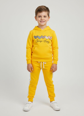 AVOVU Boys Casual Track Pants Sweatshirt(YELLOW)