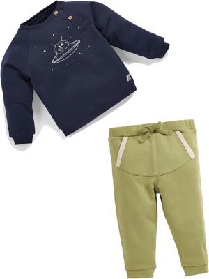 Sprog Collection Baby Boys & Baby Girls Casual Sweatshirt Sweatpant(Alien + Cedar)