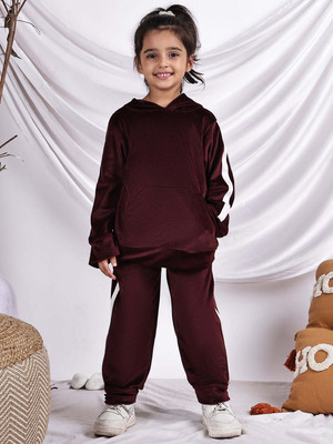 NEUDIS Girls Casual Top Trouser(Wine)