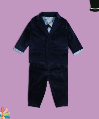 MINI KLUB Baby Boys Casual Blazer Trouser(Blue)