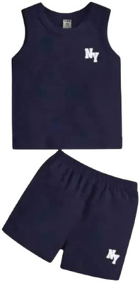 NXT CHOICE Boys & Girls Casual T-shirt Shorts(N Bule)