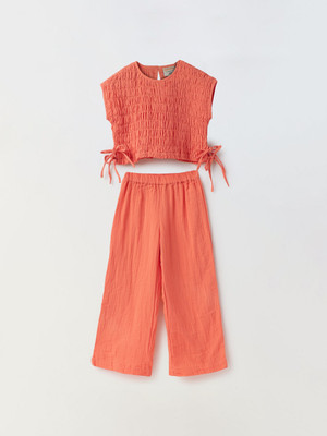 Spunkies Girls Casual Top Skirt(Coral)