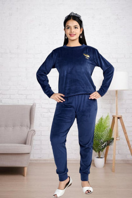 NEYSA Girls Casual Track Suit Track Suit(NAVY)