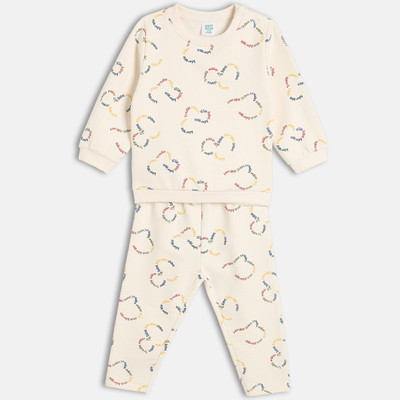 MINI KLUB Baby Boys Casual T-shirt Pant(White)
