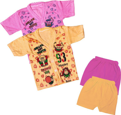 ReshmaaEnter Baby Boys & Baby Girls Casual T-shirt Shorts(E-2-3)