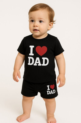 MUCARE Baby Boys & Baby Girls Casual T-shirt Capri(LOVE DAD)