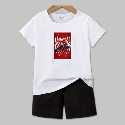 MGRS Baby Boys & Baby Girls Casual T-shirt Shorts(WHITE)